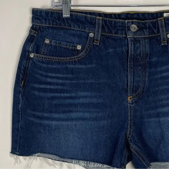 Rag & Bone Dre Low Rise Jean Shorts Size 32 NEW 3.5" Inseam Button Fly Raw Hem - Picture 3 of 9